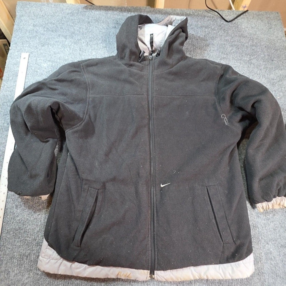 Nike Jacket Mens 2XL Gray 3-In-1 Hooded Insulated Fleece Full Zip Outdoor - Picture 10 of 10